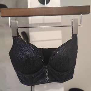 La Senza Blue Hello Sugar Crop Bustier  - 34B